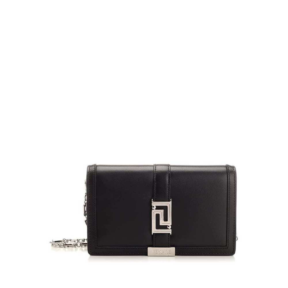 Versace Greca Goddess Mini Bag Black Wallet Leather